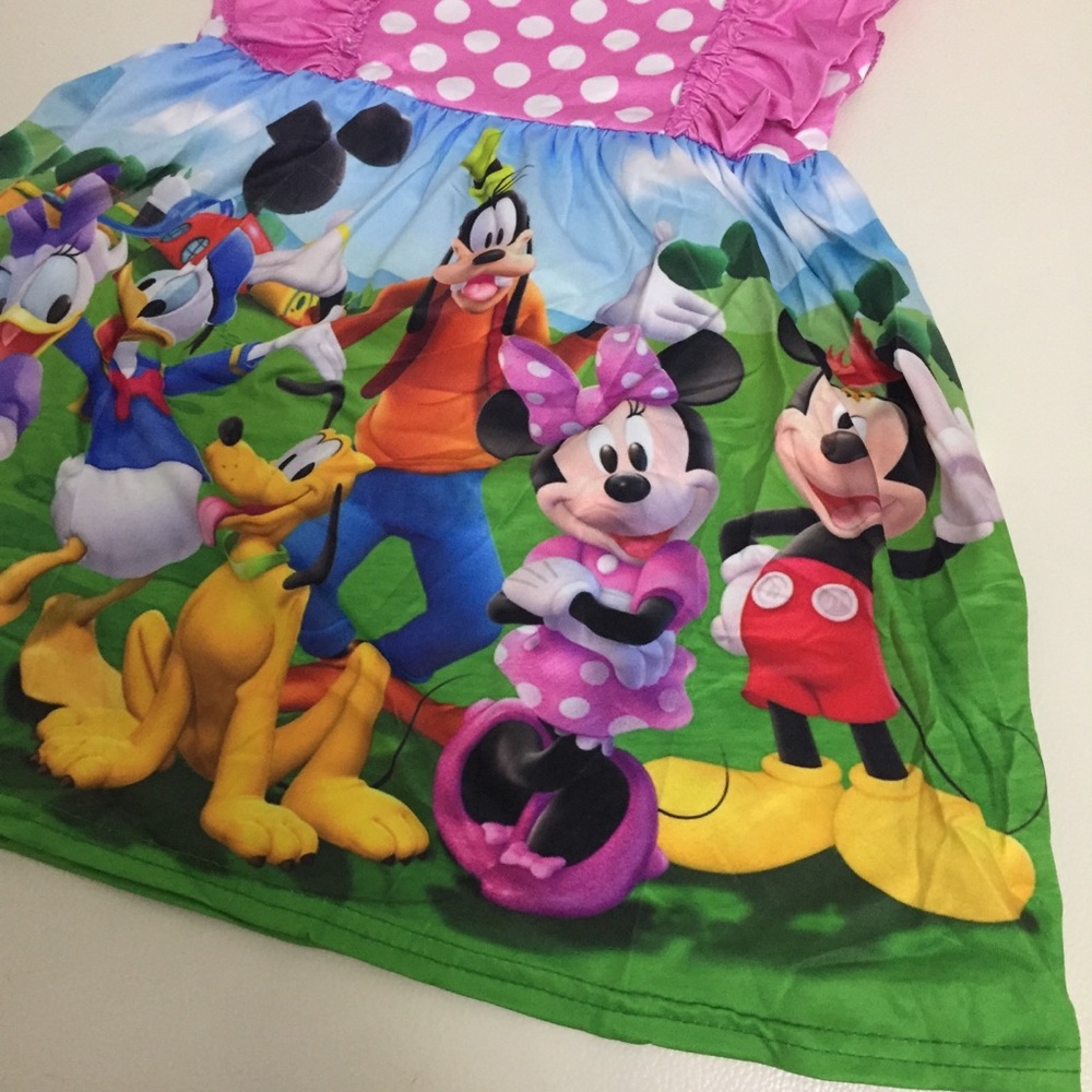 Minnie Mickey Mouse Cute Pink Dress - Picture 5 of 6